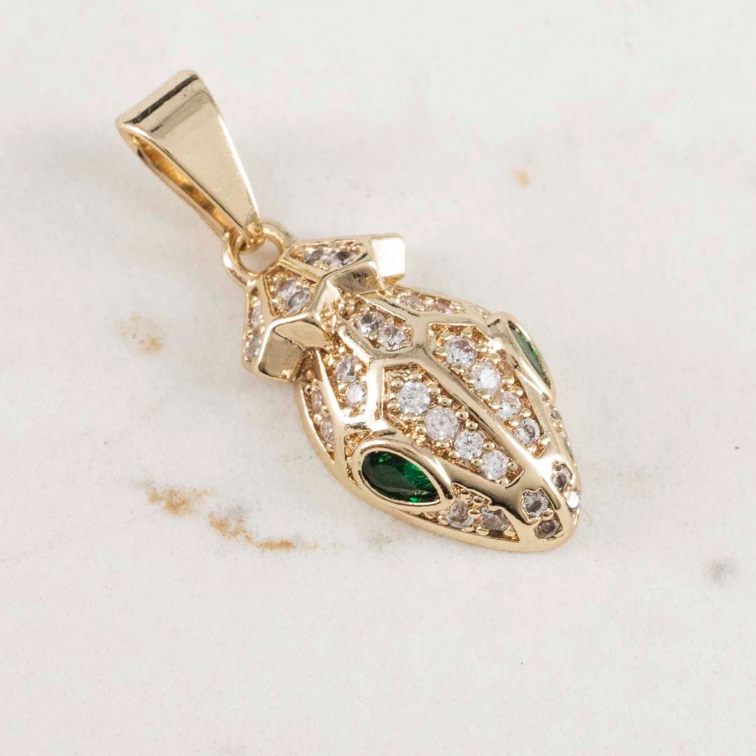 DIJE CABEZA DE SERPIENTE CIRCONES DIJE CABEZA DE SERPIENTE CIRCONES