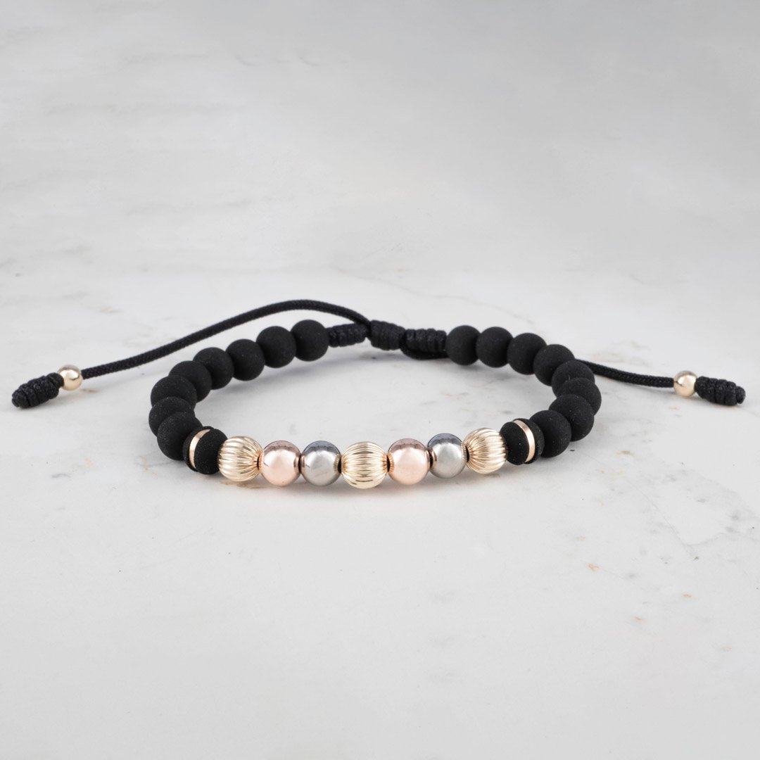 PULSERA TEJIDA 6MM 3 TONOS BALIN FRANCES X NEO PULSERA TEJIDA 6MM 3 TONOS BALIN FRANCES X NEO