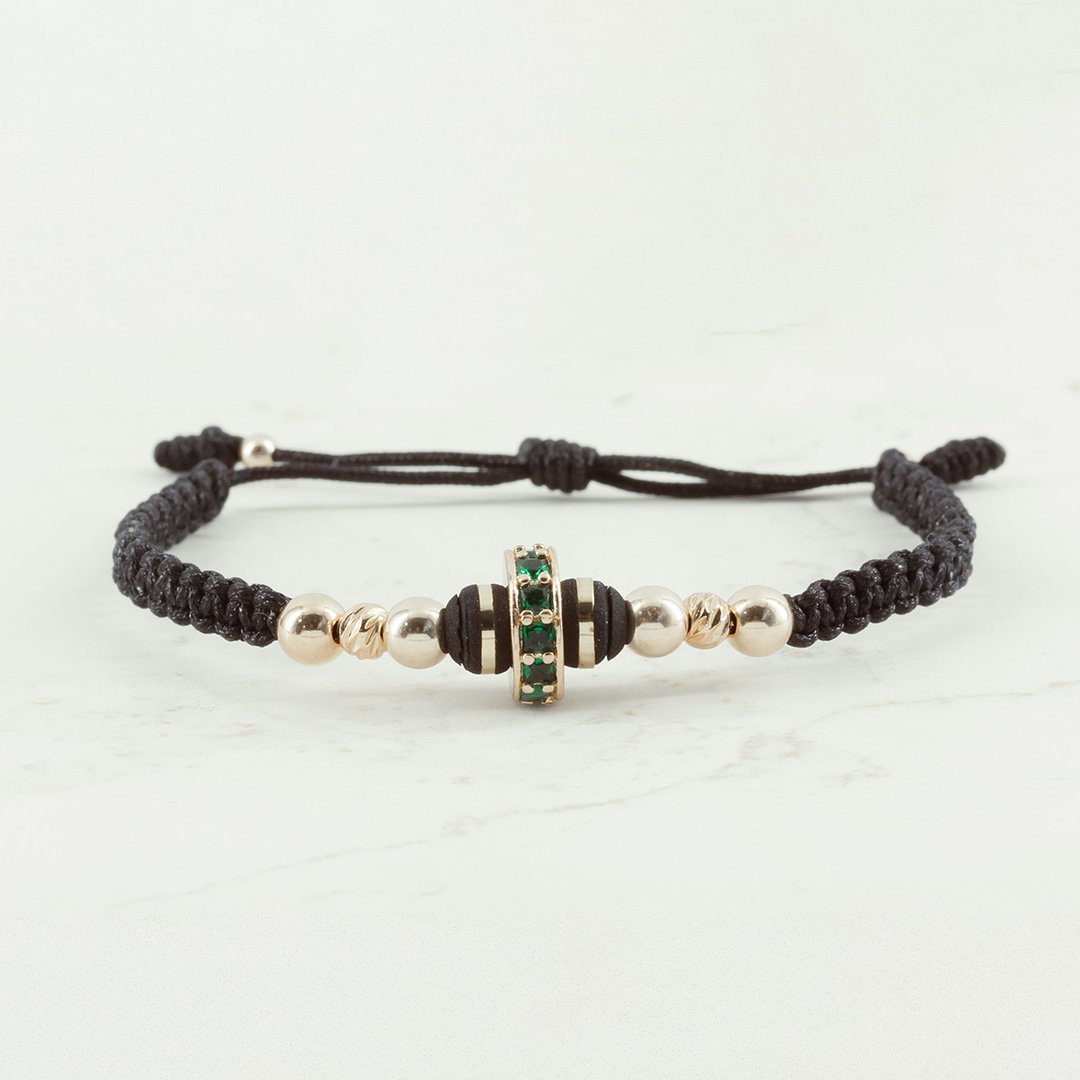 PULSERA TAMBOR ESMERALDA 4 Y 5MM PULSERA TAMBOR ESMERALDA 4 Y 5MM