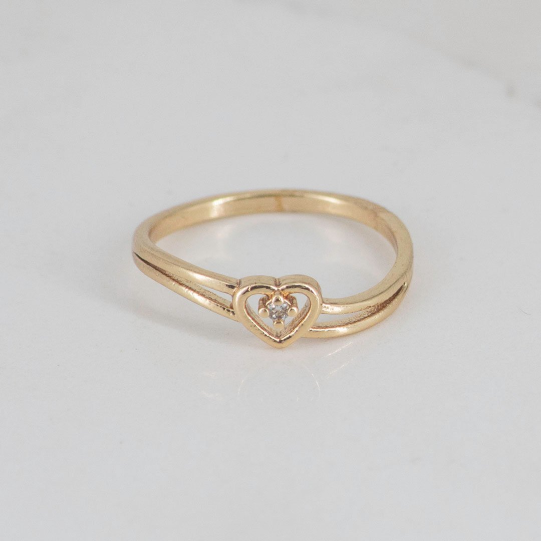 ANILLO MINI CORAZON CIRCON