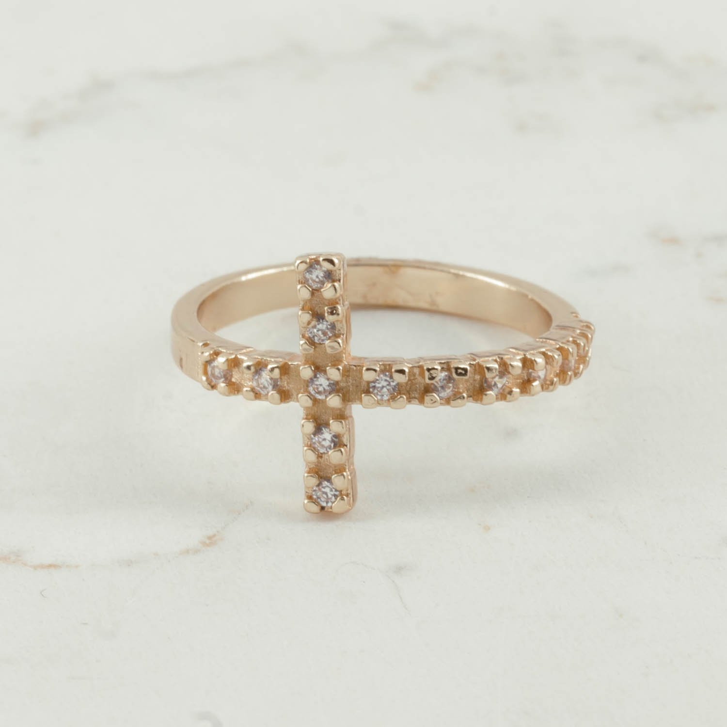 ANILLO CRUZ CIRCONIAS CUADROS