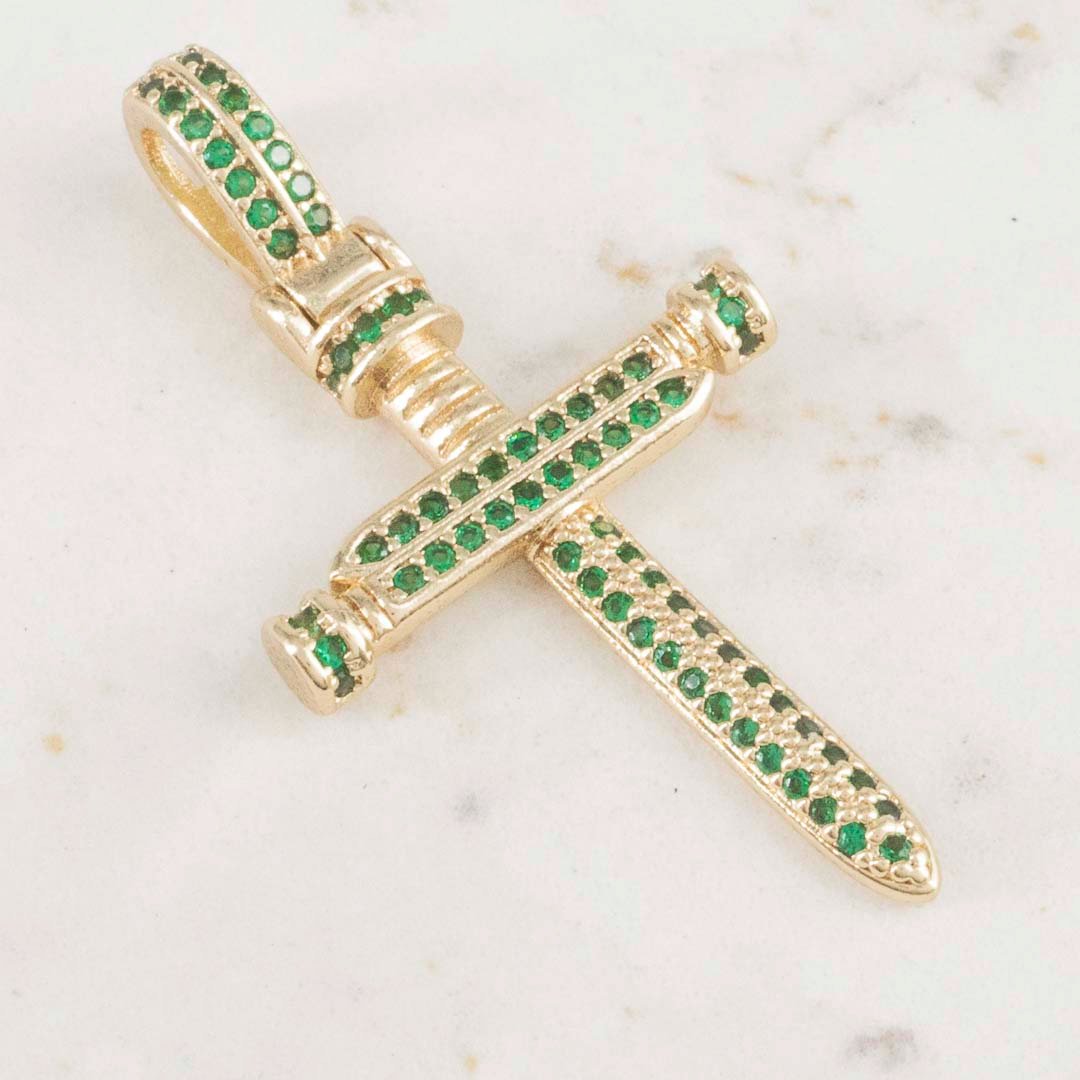 DIJE CRUZ CLAVOS CARTIER ESMERALDAS 28.5mm x 19mm DIJE CRUZ CLAVOS CARTIER ESMERALDAS 28.5mm x 19mm
